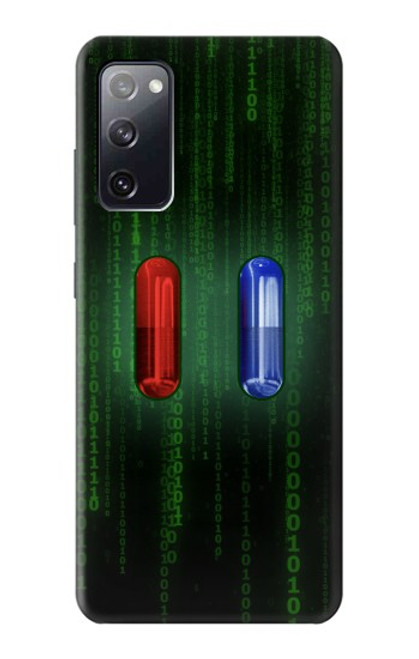 W3816 Red Pill Blue Pill Capsule Hülle Schutzhülle Taschen und Leder Flip für Samsung Galaxy S20 FE