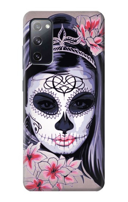 W3821 Sugar Skull Steam Punk Girl Gothic Hülle Schutzhülle Taschen und Leder Flip für Samsung Galaxy S20 FE