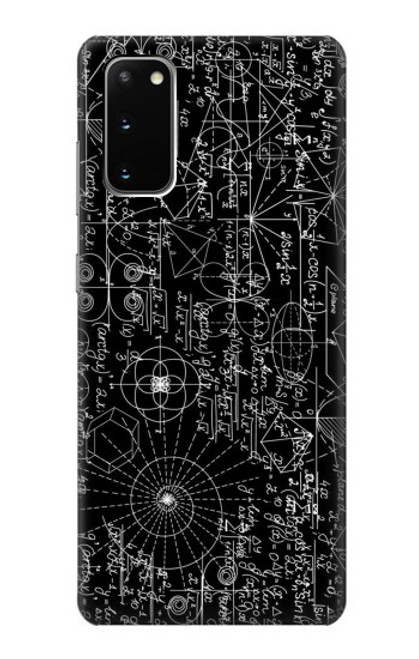 W3808 Mathematics Blackboard Hülle Schutzhülle Taschen und Leder Flip für Samsung Galaxy S20