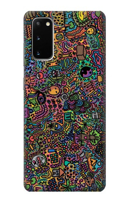 W3815 Psychedelic Art Hülle Schutzhülle Taschen und Leder Flip für Samsung Galaxy S20