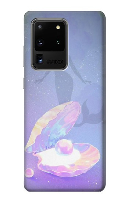 W3823 Beauty Pearl Mermaid Hülle Schutzhülle Taschen und Leder Flip für Samsung Galaxy S20 Ultra