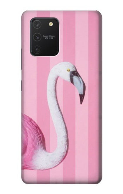 W3805 Flamingo Pink Pastel Hülle Schutzhülle Taschen und Leder Flip für Samsung Galaxy S10 Lite