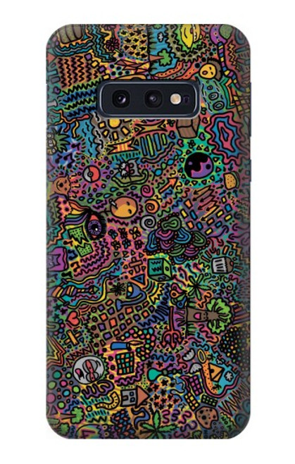 W3815 Psychedelic Art Hülle Schutzhülle Taschen und Leder Flip für Samsung Galaxy S10e