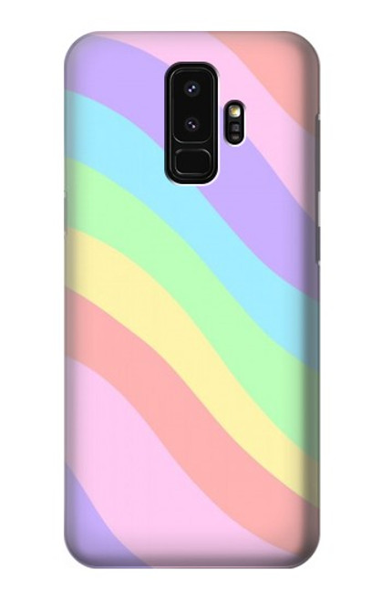 W3810 Pastel Unicorn Summer Wave Hülle Schutzhülle Taschen und Leder Flip für Samsung Galaxy S9 Plus