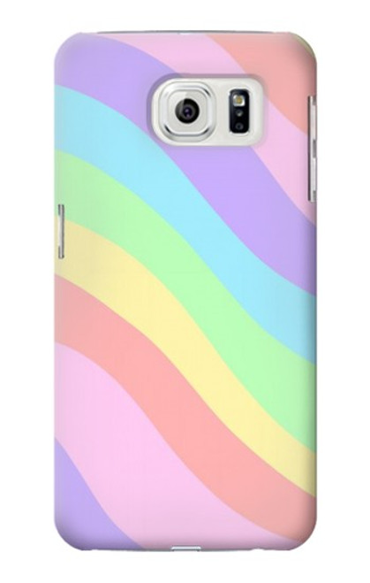 W3810 Pastel Unicorn Summer Wave Hülle Schutzhülle Taschen und Leder Flip für Samsung Galaxy S7 Edge