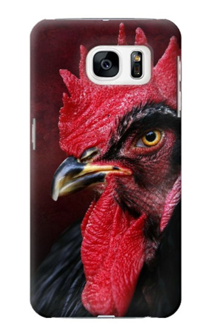 W3797 Chicken Rooster Hülle Schutzhülle Taschen und Leder Flip für Samsung Galaxy S7