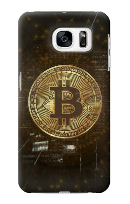 W3798 Cryptocurrency Bitcoin Hülle Schutzhülle Taschen und Leder Flip für Samsung Galaxy S7