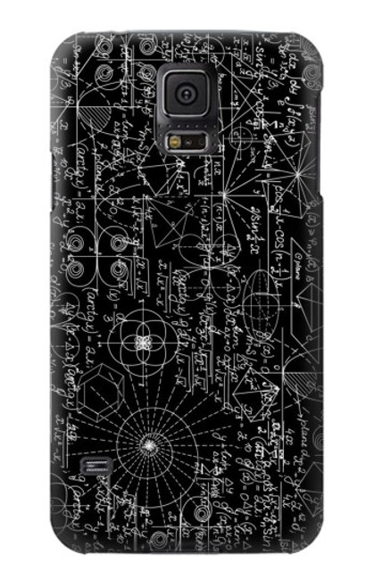 W3808 Mathematics Blackboard Hülle Schutzhülle Taschen und Leder Flip für Samsung Galaxy S5