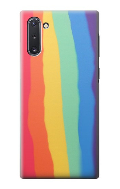 W3799 Cute Vertical Watercolor Rainbow Hülle Schutzhülle Taschen und Leder Flip für Samsung Galaxy Note 10