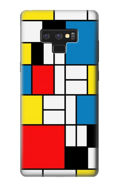W3814 Piet Mondrian Line Art Composition Hülle Schutzhülle Taschen und Leder Flip für Note 9 Samsung Galaxy Note9