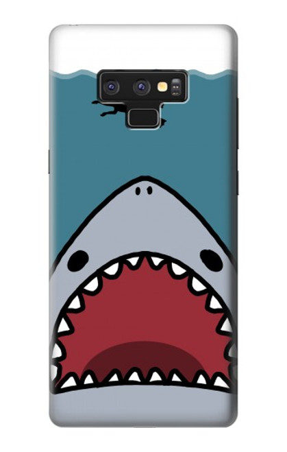 W3825 Cartoon Shark Sea Diving Hülle Schutzhülle Taschen und Leder Flip für Note 9 Samsung Galaxy Note9