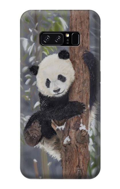 W3793 Cute Baby Panda Snow Painting Hülle Schutzhülle Taschen und Leder Flip für Note 8 Samsung Galaxy Note8