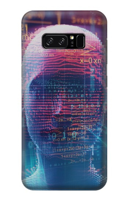 W3800 Digital Human Face Hülle Schutzhülle Taschen und Leder Flip für Note 8 Samsung Galaxy Note8
