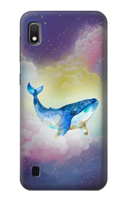 W3802 Dream Whale Pastel Fantasy Hülle Schutzhülle Taschen und Leder Flip für Samsung Galaxy A10