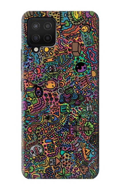 W3815 Psychedelic Art Hülle Schutzhülle Taschen und Leder Flip für Samsung Galaxy A12