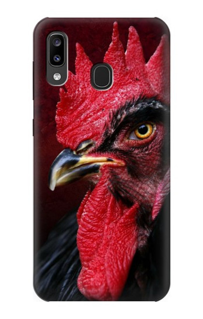 W3797 Chicken Rooster Hülle Schutzhülle Taschen und Leder Flip für Samsung Galaxy A20, Galaxy A30