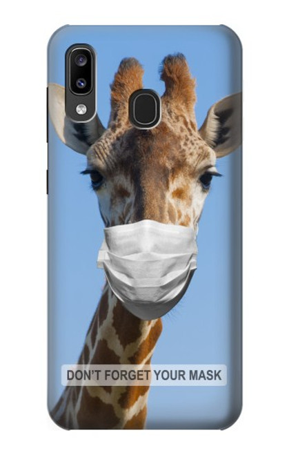 W3806 Giraffe New Normal Hülle Schutzhülle Taschen und Leder Flip für Samsung Galaxy A20, Galaxy A30