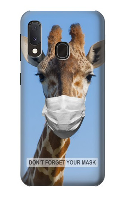 W3806 Giraffe New Normal Hülle Schutzhülle Taschen und Leder Flip für Samsung Galaxy A20e