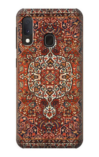 W3813 Persian Carpet Rug Pattern Hülle Schutzhülle Taschen und Leder Flip für Samsung Galaxy A20e