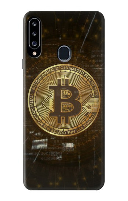 W3798 Cryptocurrency Bitcoin Hülle Schutzhülle Taschen und Leder Flip für Samsung Galaxy A20s