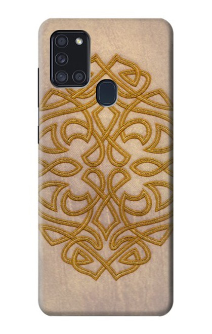 W3796 Celtic Knot Hülle Schutzhülle Taschen und Leder Flip für Samsung Galaxy A21s