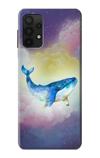 W3802 Dream Whale Pastel Fantasy Hülle Schutzhülle Taschen und Leder Flip für Samsung Galaxy A32 4G