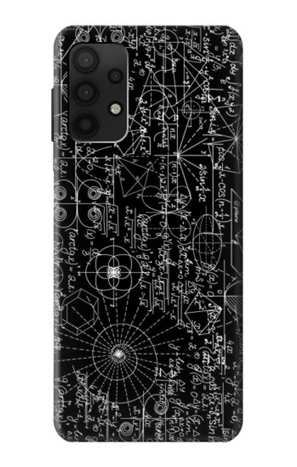 W3808 Mathematics Blackboard Hülle Schutzhülle Taschen und Leder Flip für Samsung Galaxy A32 4G