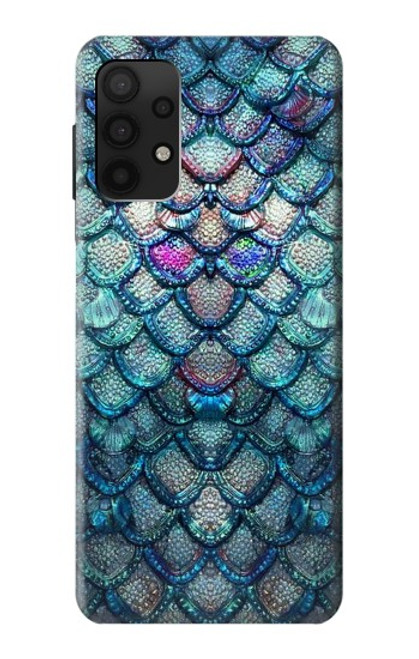W3809 Mermaid Fish Scale Hülle Schutzhülle Taschen und Leder Flip für Samsung Galaxy A32 4G