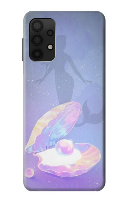 W3823 Beauty Pearl Mermaid Hülle Schutzhülle Taschen und Leder Flip für Samsung Galaxy A32 4G