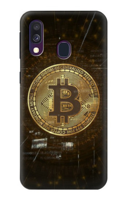 W3798 Cryptocurrency Bitcoin Hülle Schutzhülle Taschen und Leder Flip für Samsung Galaxy A40