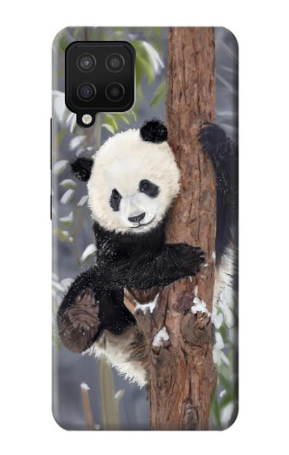 W3793 Cute Baby Panda Snow Painting Hülle Schutzhülle Taschen und Leder Flip für Samsung Galaxy A42 5G