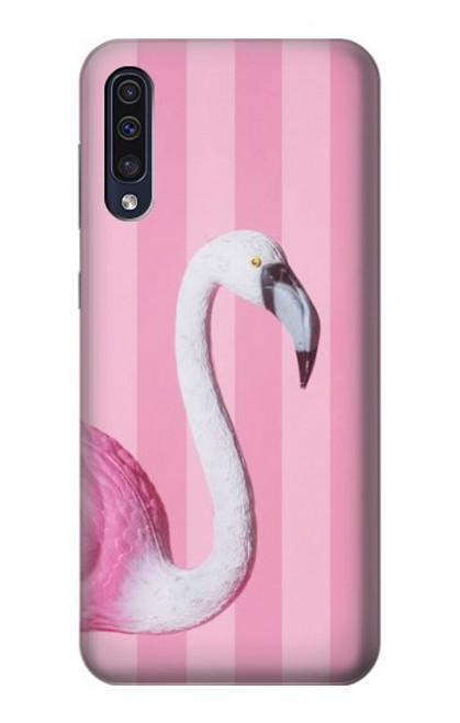 W3805 Flamingo Pink Pastel Hülle Schutzhülle Taschen und Leder Flip für Samsung Galaxy A50