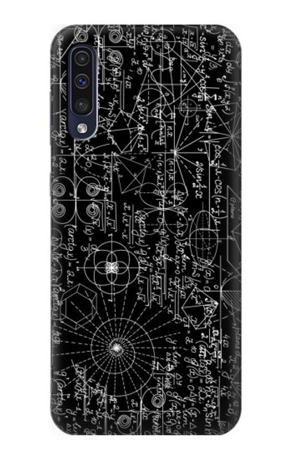 W3808 Mathematics Blackboard Hülle Schutzhülle Taschen und Leder Flip für Samsung Galaxy A50