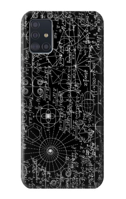 W3808 Mathematics Blackboard Hülle Schutzhülle Taschen und Leder Flip für Samsung Galaxy A51 5G