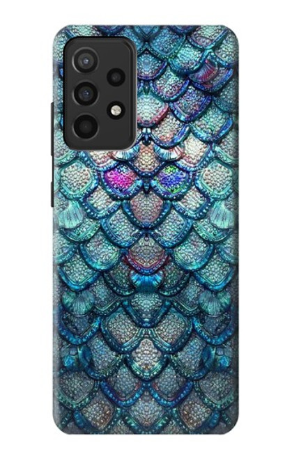 W3809 Mermaid Fish Scale Hülle Schutzhülle Taschen und Leder Flip für Samsung Galaxy A52, Galaxy A52 5G