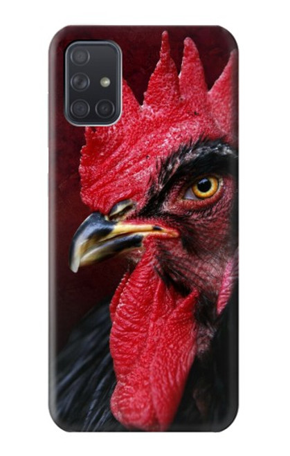 W3797 Chicken Rooster Hülle Schutzhülle Taschen und Leder Flip für Samsung Galaxy A71 5G