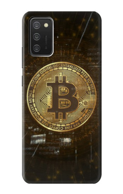 W3798 Cryptocurrency Bitcoin Hülle Schutzhülle Taschen und Leder Flip für Samsung Galaxy A03S