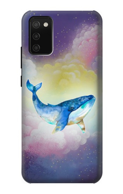 W3802 Dream Whale Pastel Fantasy Hülle Schutzhülle Taschen und Leder Flip für Samsung Galaxy A02s, Galaxy M02s
