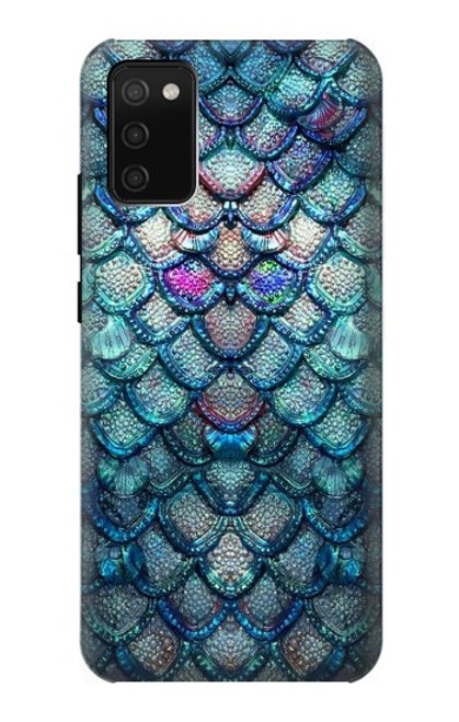 W3809 Mermaid Fish Scale Hülle Schutzhülle Taschen und Leder Flip für Samsung Galaxy A02s, Galaxy M02s