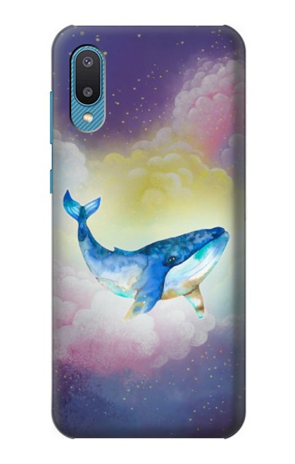 W3802 Dream Whale Pastel Fantasy Hülle Schutzhülle Taschen und Leder Flip für Samsung Galaxy A04, Galaxy A02, M02