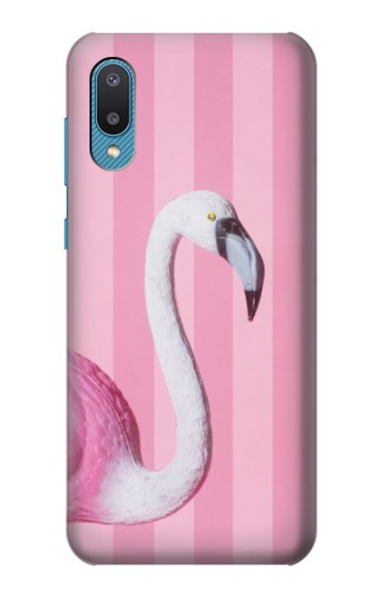 W3805 Flamingo Pink Pastel Hülle Schutzhülle Taschen und Leder Flip für Samsung Galaxy A04, Galaxy A02, M02