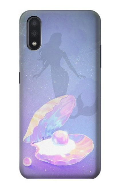 W3823 Beauty Pearl Mermaid Hülle Schutzhülle Taschen und Leder Flip für Samsung Galaxy A01