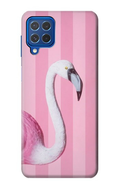 W3805 Flamingo Pink Pastel Hülle Schutzhülle Taschen und Leder Flip für Samsung Galaxy M62