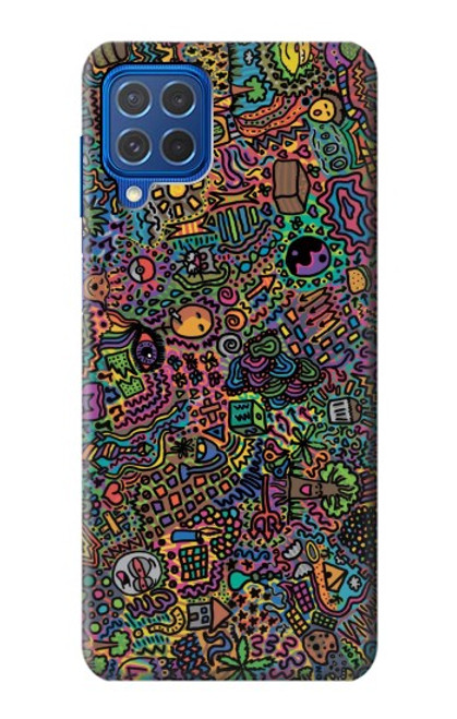 W3815 Psychedelic Art Hülle Schutzhülle Taschen und Leder Flip für Samsung Galaxy M62