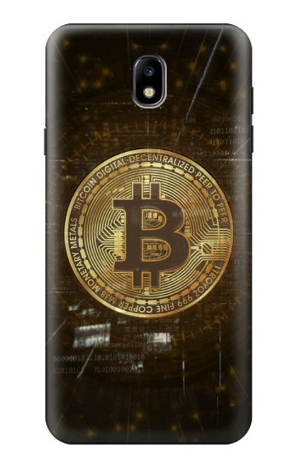 W3798 Cryptocurrency Bitcoin Hülle Schutzhülle Taschen und Leder Flip für Samsung Galaxy J7 (2018), J7 Aero, J7 Top, J7 Aura, J7 Crown, J7 Refine, J7 Eon, J7 V 2nd Gen, J7 Star