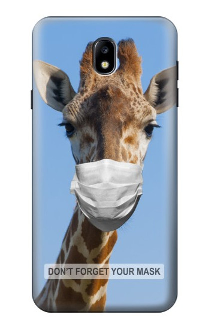 W3806 Giraffe New Normal Hülle Schutzhülle Taschen und Leder Flip für Samsung Galaxy J7 (2018), J7 Aero, J7 Top, J7 Aura, J7 Crown, J7 Refine, J7 Eon, J7 V 2nd Gen, J7 Star