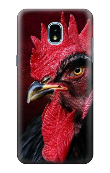 W3797 Chicken Rooster Hülle Schutzhülle Taschen und Leder Flip für Samsung Galaxy J3 (2018), J3 Star, J3 V 3rd Gen, J3 Orbit, J3 Achieve, Express Prime 3, Amp Prime 3