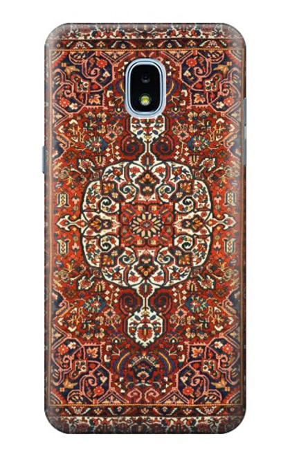W3813 Persian Carpet Rug Pattern Hülle Schutzhülle Taschen und Leder Flip für Samsung Galaxy J3 (2018), J3 Star, J3 V 3rd Gen, J3 Orbit, J3 Achieve, Express Prime 3, Amp Prime 3