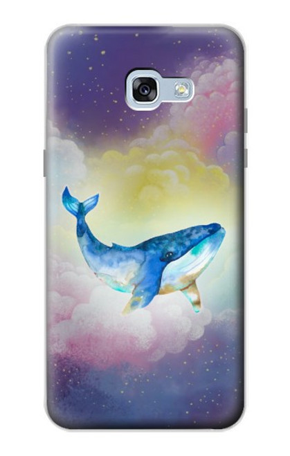 W3802 Dream Whale Pastel Fantasy Hülle Schutzhülle Taschen und Leder Flip für Samsung Galaxy A5 (2017)