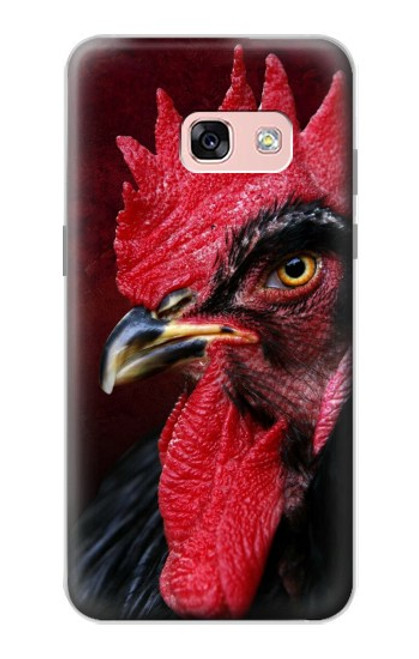 W3797 Chicken Rooster Hülle Schutzhülle Taschen und Leder Flip für Samsung Galaxy A3 (2017)